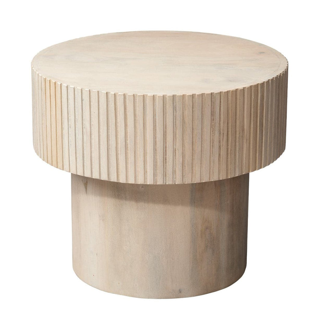 Notch Round Side Table-Jamie Young-JAMIEYO-20NOTC-RNBW-Side TablesWhite Bleach-5-France and Son