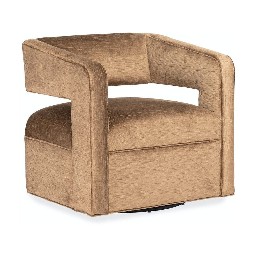 Makani Swivel Chair-Hooker Furniture Custom-HFC-1599-Lounge Chairs-1-France and Son