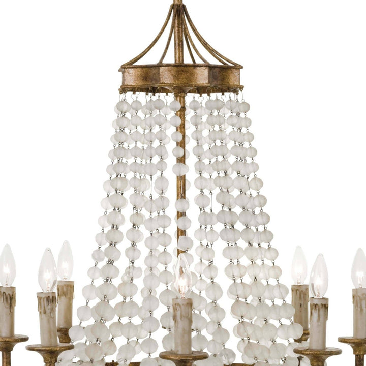 Frosted Crystal Bead Chandelier-Regina Andrew Design-RAD-16-1056-Chandeliers-2-France and Son