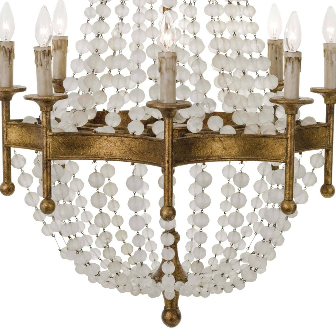 Frosted Crystal Bead Chandelier-Regina Andrew Design-RAD-16-1056-Chandeliers-3-France and Son