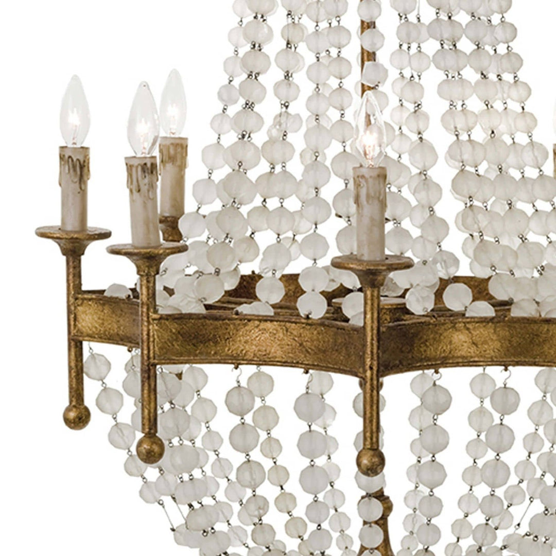 Frosted Crystal Bead Chandelier-Regina Andrew Design-RAD-16-1056-Chandeliers-4-France and Son