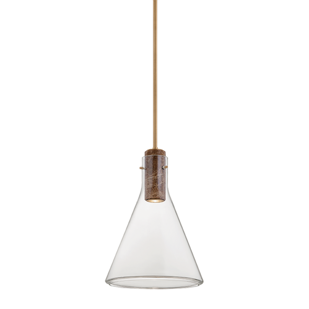 West Hill Pendant - Patina Brass