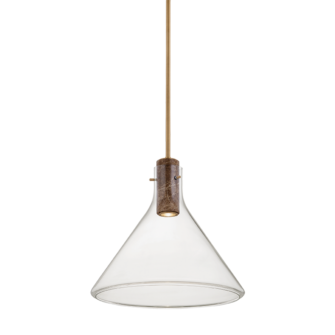 West Hill Pendant - Patina Brass