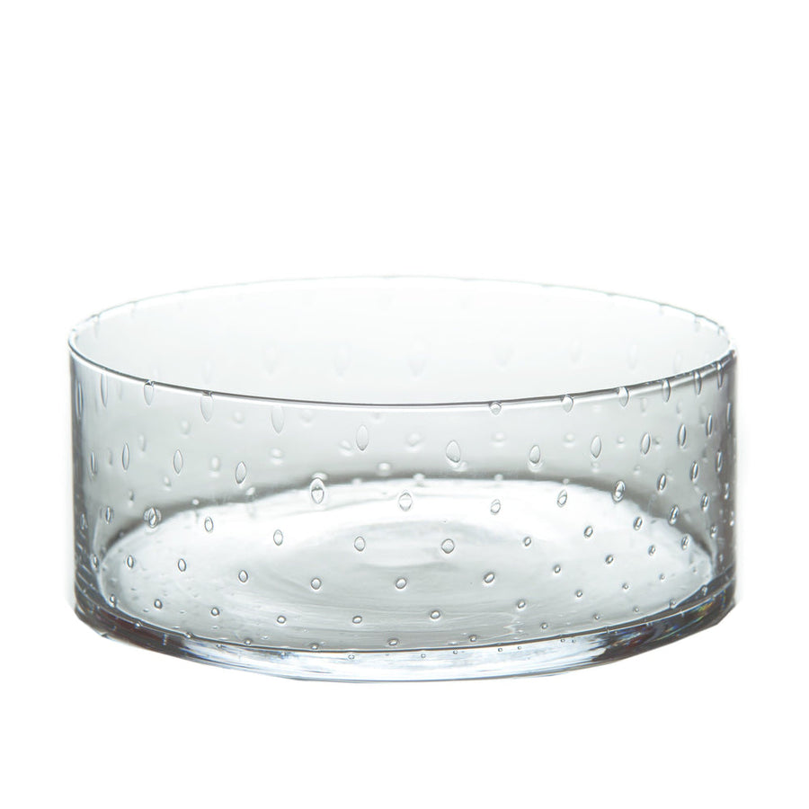 Classic Glass Salad Bowl, Seeded Glass, Short-ABIGAILS-ABIGAILS-164021-Bowls-1-France and Son