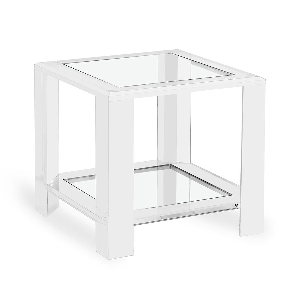 Side Tables Velvet Side Table - Clear