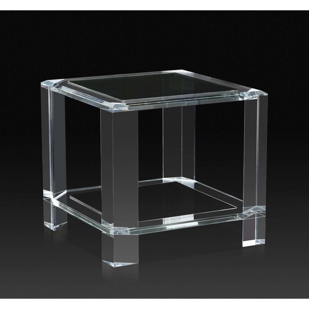 Side Tables Velvet Side Table - Clear