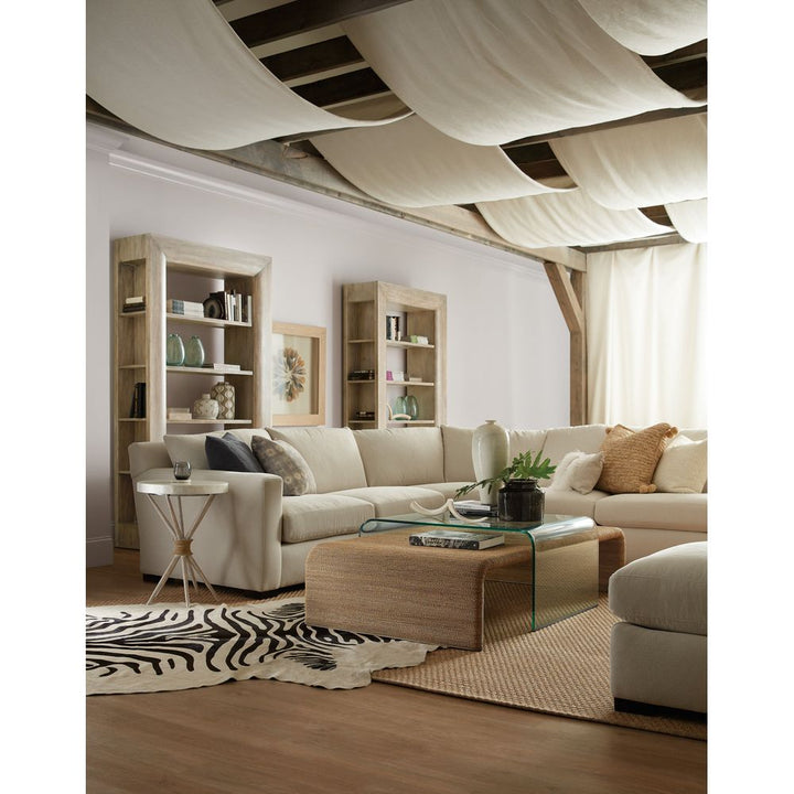 Coffee Tables Amani Rope and Glass Cocktail Table