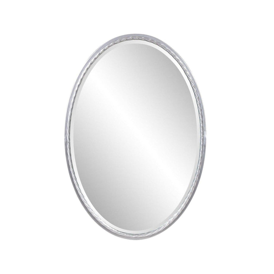The Laid Rope Oval Mirror-The Howard Elliott Collection-HOWARD-170033-MirrorsBright Silver-1-France and Son