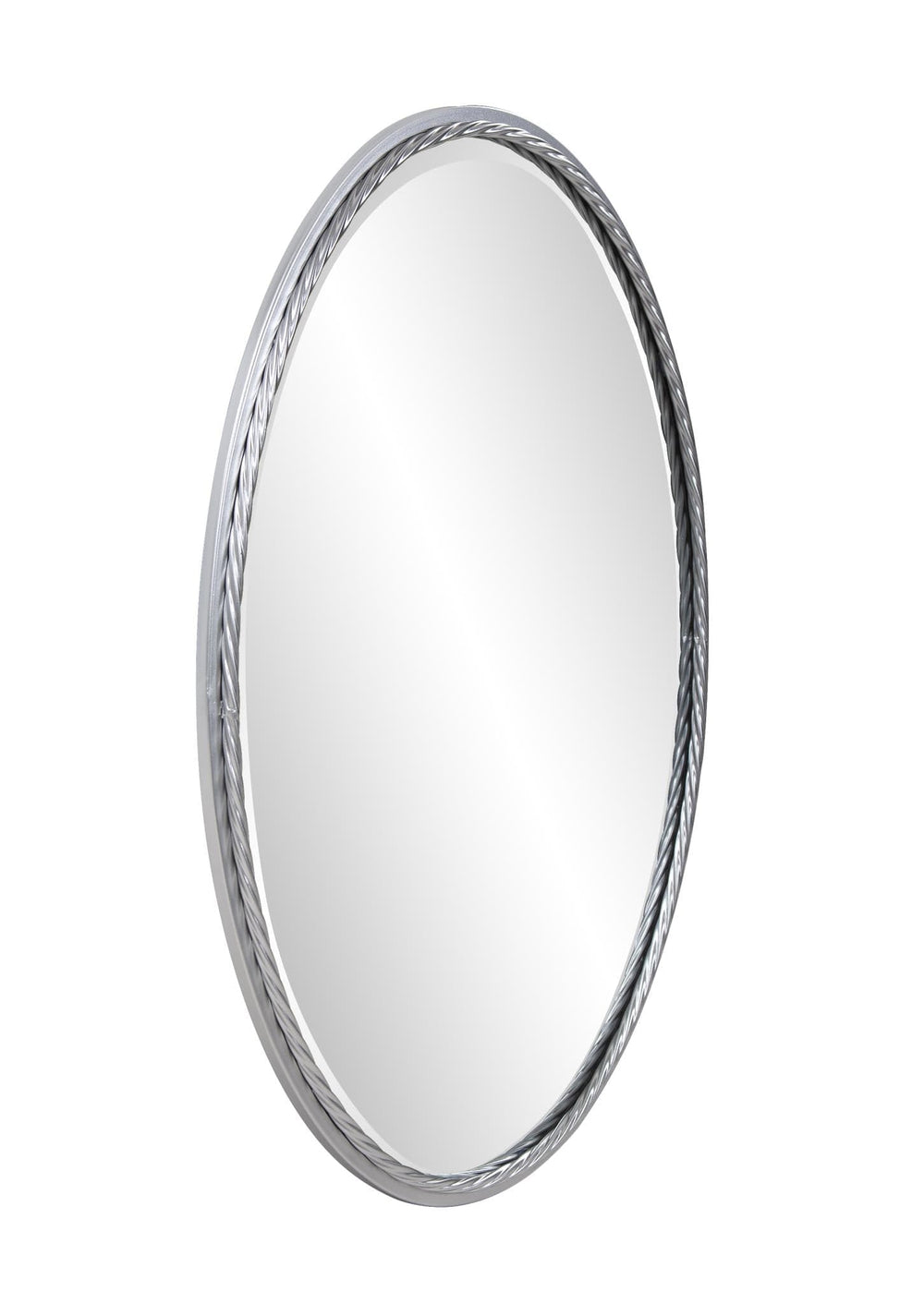 The Laid Rope Oval Mirror-The Howard Elliott Collection-HOWARD-170033-MirrorsBright Silver-2-France and Son