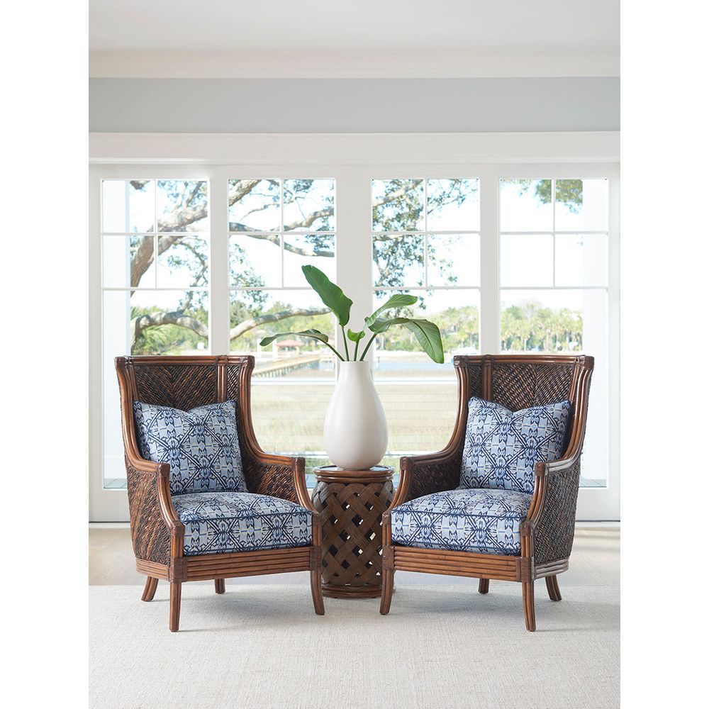 Side Tables Hibiscus Round Accent Table - Caribbean Sunset