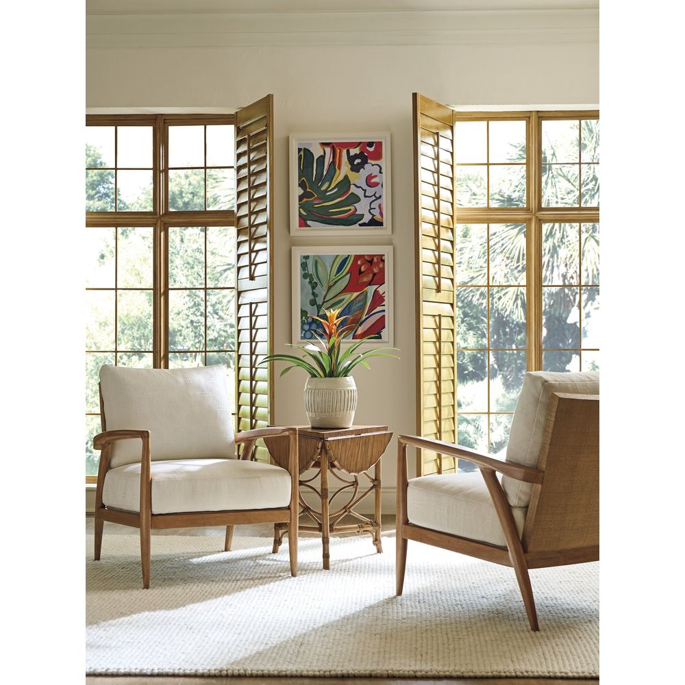 Palm Island Drop-Leaf Accent Table - Sunwashed