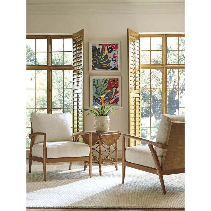 Palm Island Drop-Leaf Accent Table - Sunwashed