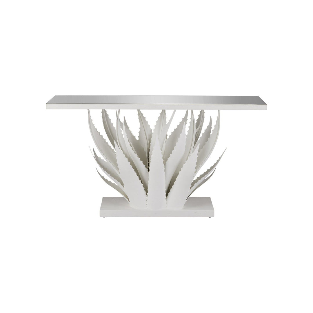 Agave White Console Table