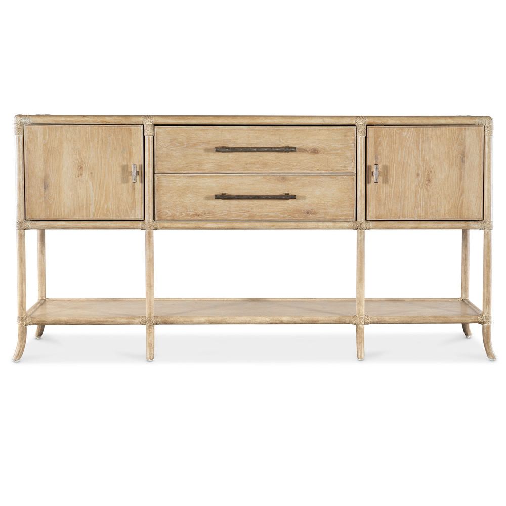 Sideboards & Credenzas Solace Pole Rattan Sideboard - Light Wood