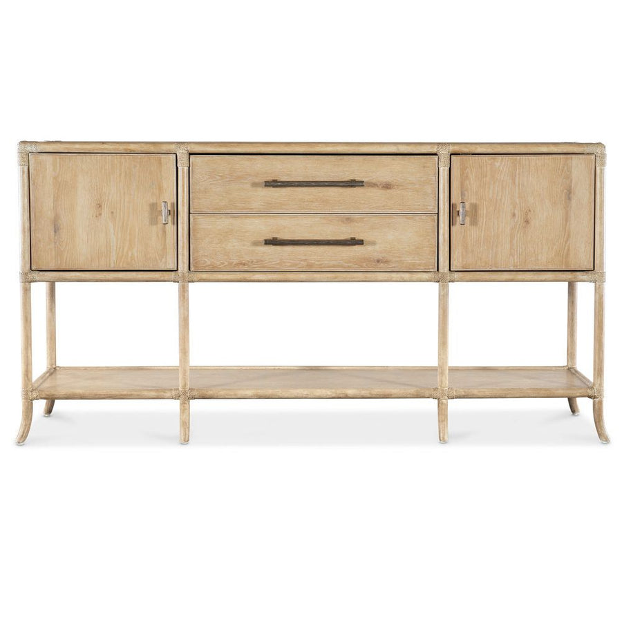 Sideboards & Credenzas Solace Pole Rattan Sideboard - Light Wood