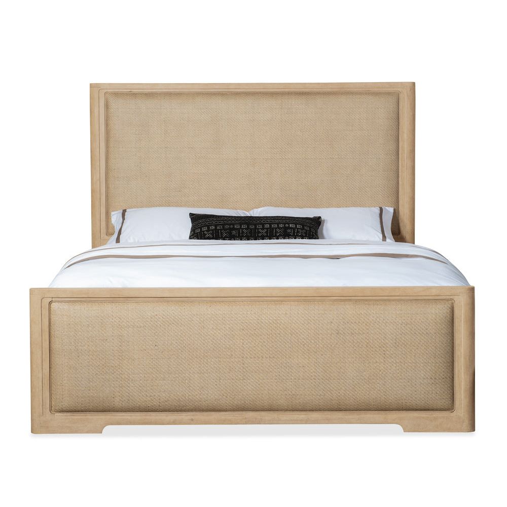 Beds Solace California King Cane Panel Bed - Light Wood