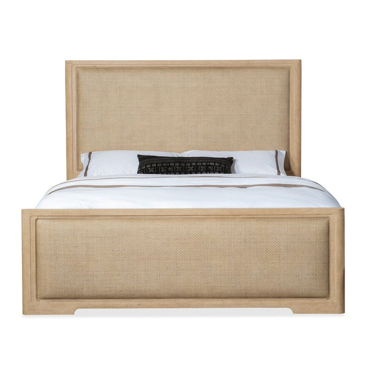 Beds Solace California King Cane Panel Bed - Light Wood