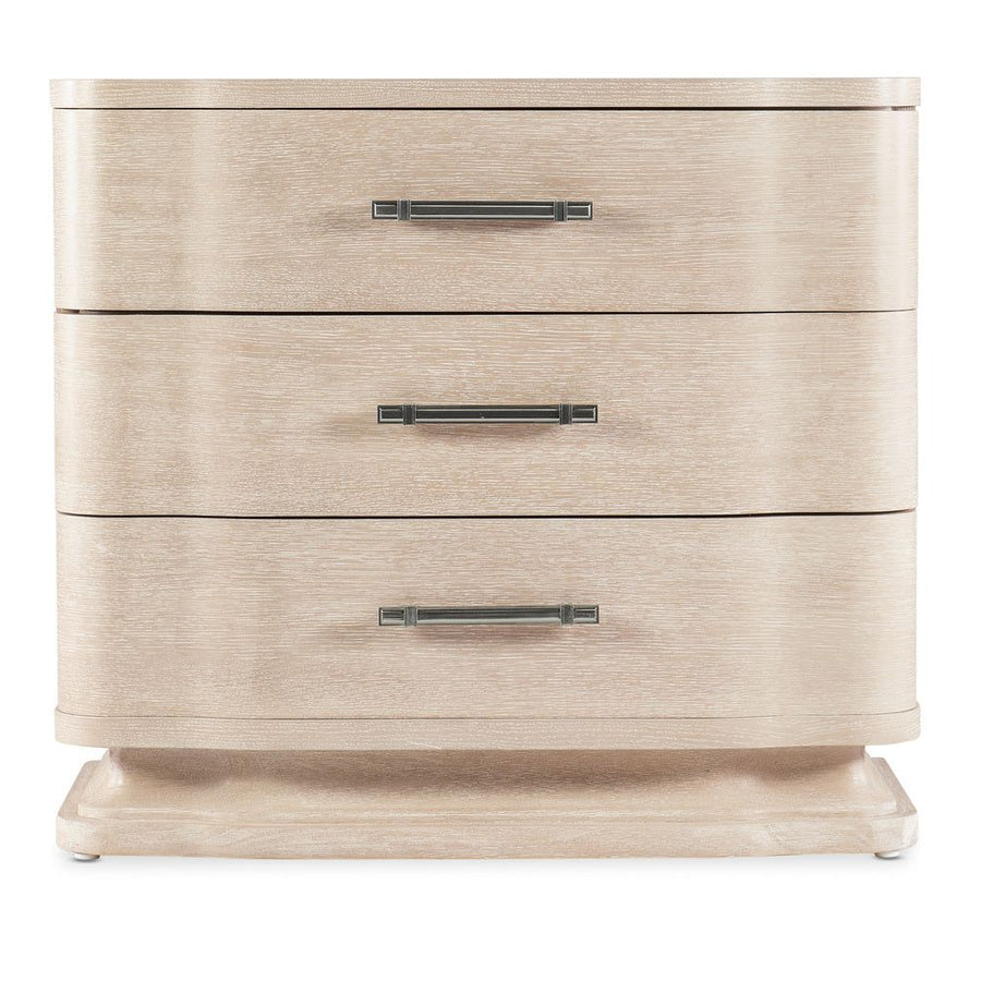 Dressers & Chests Chic Three Drawer Nightstand - Natural Silver Brown - Wood