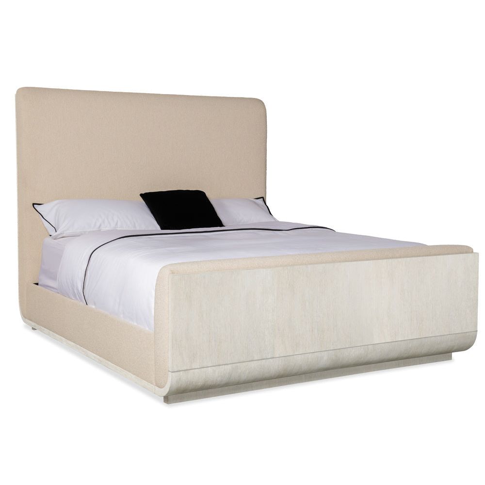 Beds Pulse King Upholstered Panel Bed - Light Wood