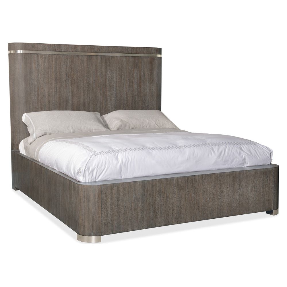 Beds Modern Mood King Panel Bed - Dark Wood