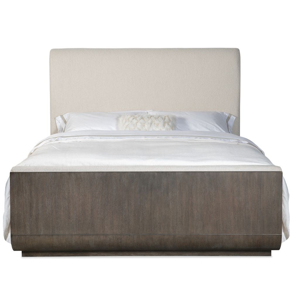 Beds Pulse King Upholstered Panel Bed - Dark Wood