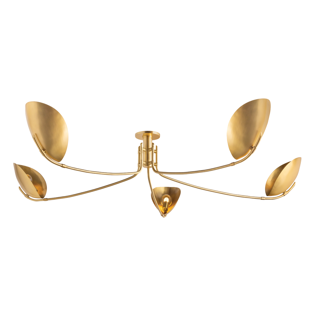 Avondale Semi Flush - Aged Brass