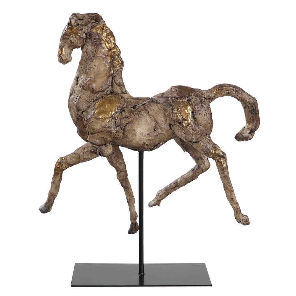 Caballo Dorado Sculpture-Uttermost-UTTM-17585-Decorative Objects-2-France and Son