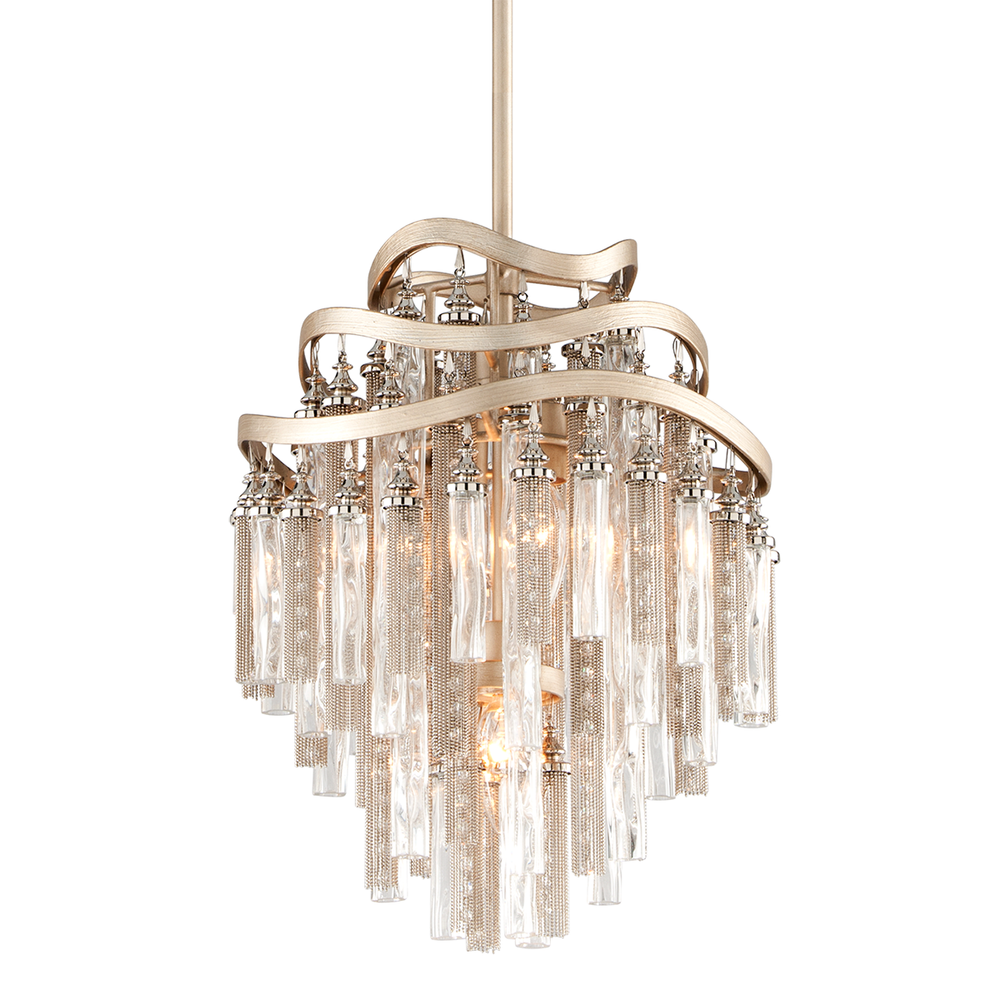 Chandeliers Chimera Chandelier - Warm Silver Leaf 3 Lights