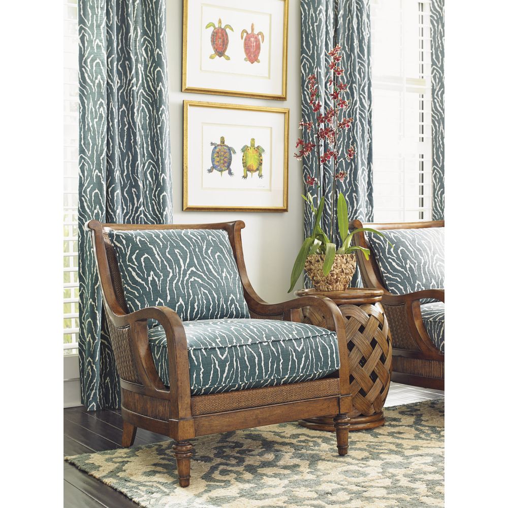 Side Tables Hibiscus Round Accent Table - Caribbean Sunset