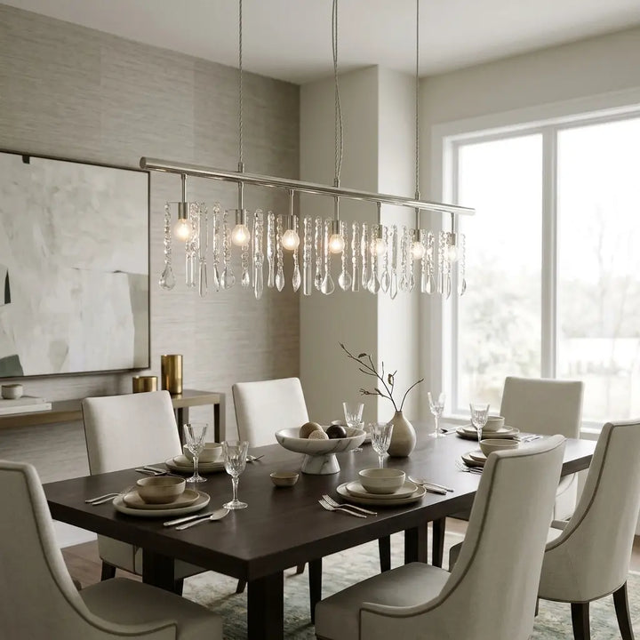 Linear Crystal Suspension Chandelier