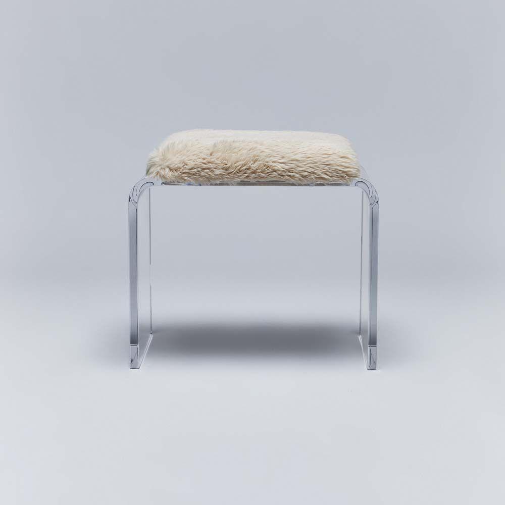 Stools & Ottomans Mira Acrylic Stool - Almond