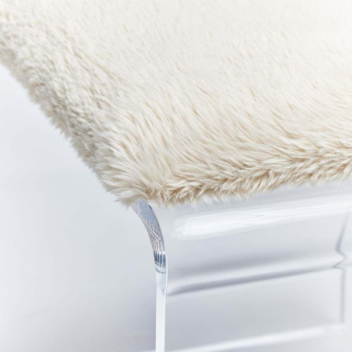 Stools & Ottomans Mira Acrylic Stool - Almond