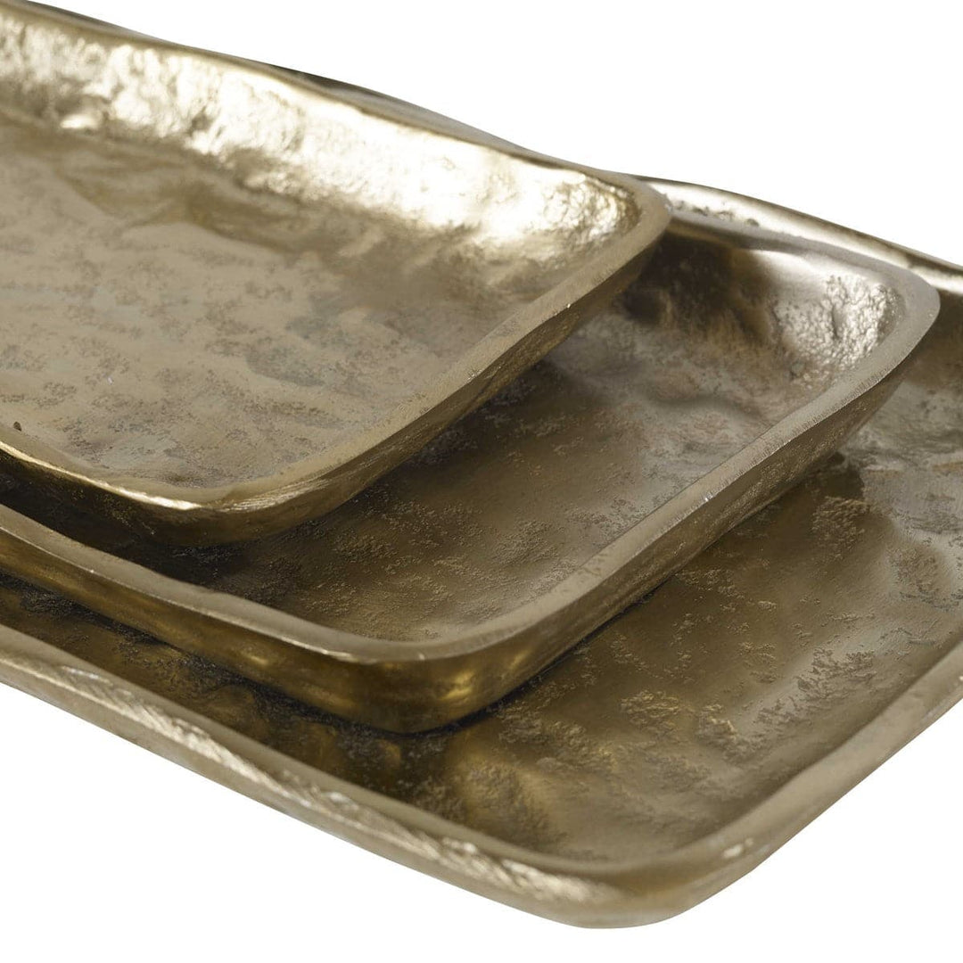 Uttermost Artisan Antique Gold Trays, S/3-Uttermost-UTTM-17989-Trays-3-France and Son