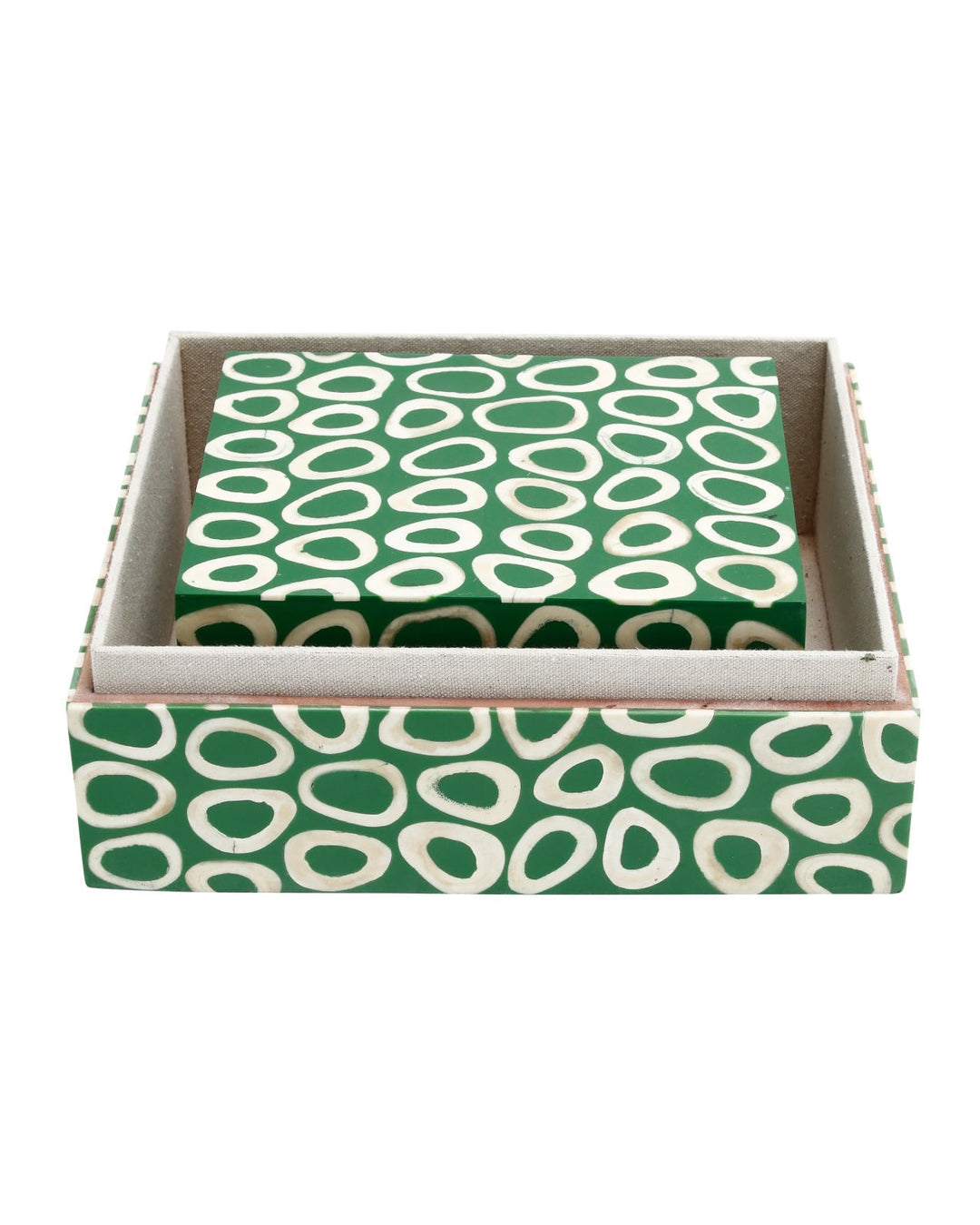 Boxes Ovoid Green Box Set of 2