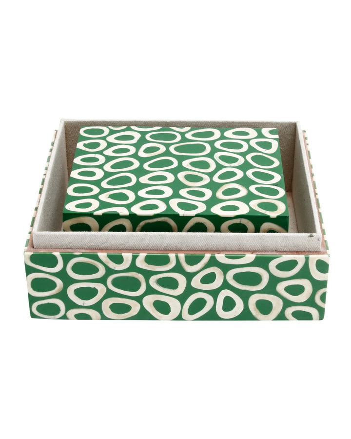 Boxes Ovoid Green Box Set of 2