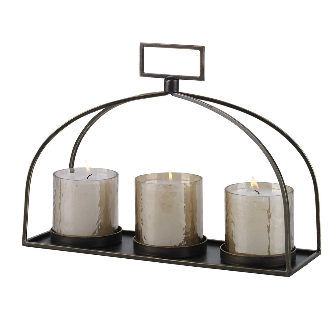 Riad Triple Candleholder-Uttermost-UTTM-18040-Candle HoldersTriple-5-France and Son