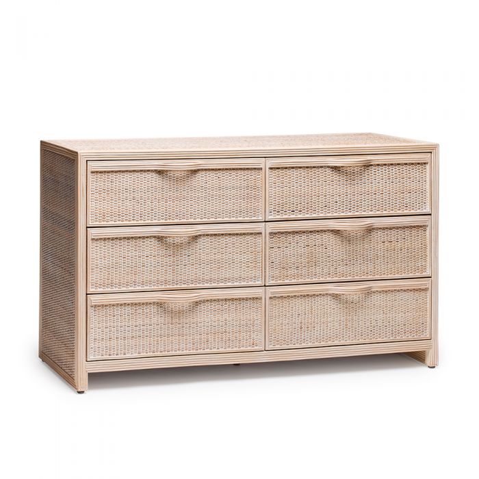 Melbourne 6 Drawer Chest-Interlude-INTER-188268-DressersWhite Wash-1-France and Son