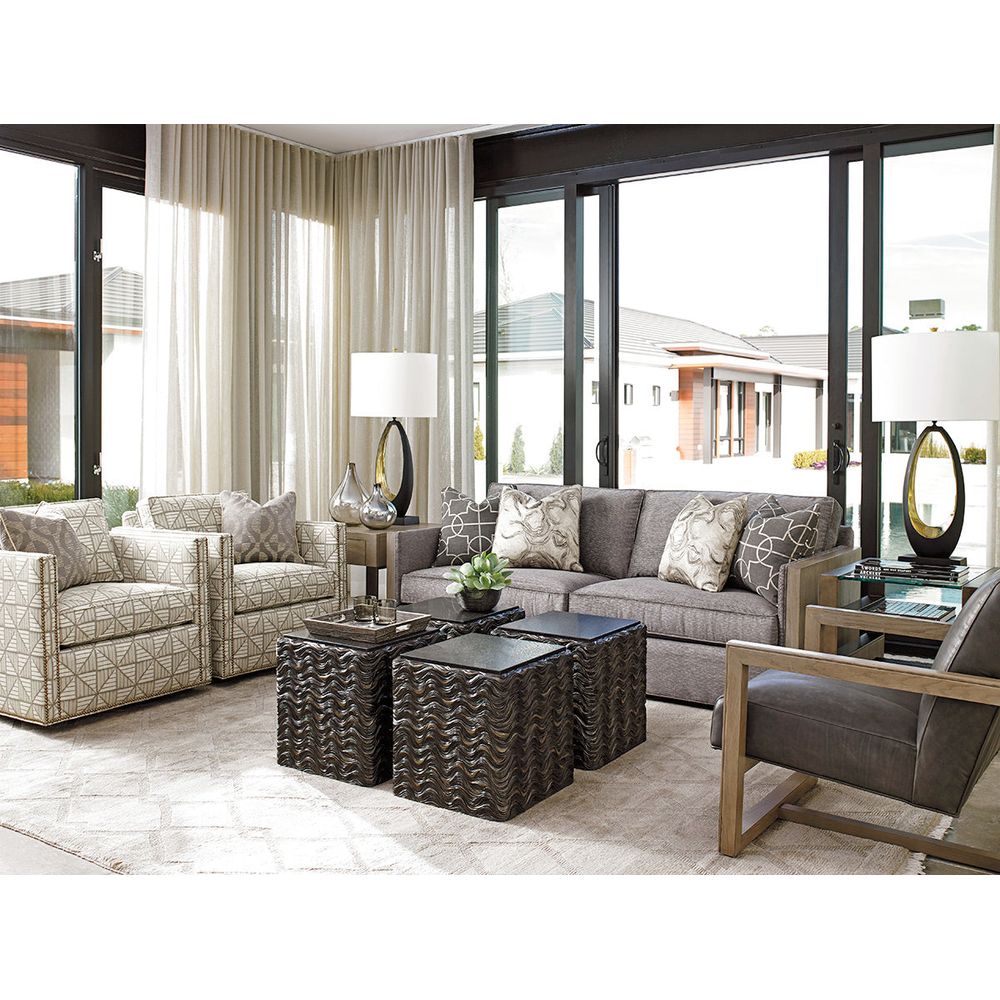 Side Tables Talk Of The Town Cube End Table - Shadow Mist