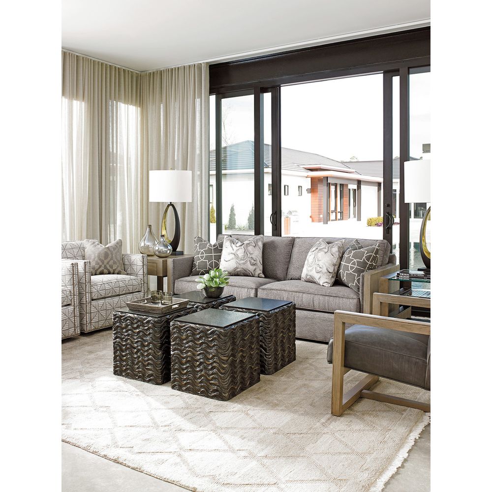 Talk Of The Town Cube End Table - Shadow Mist
