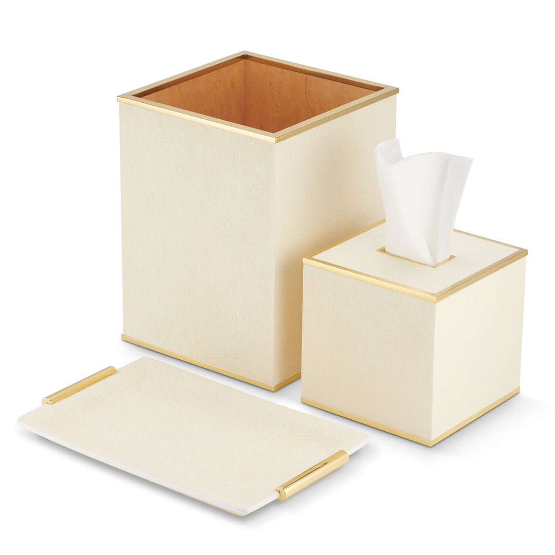Classic Shagreen Wastebasket - image 7