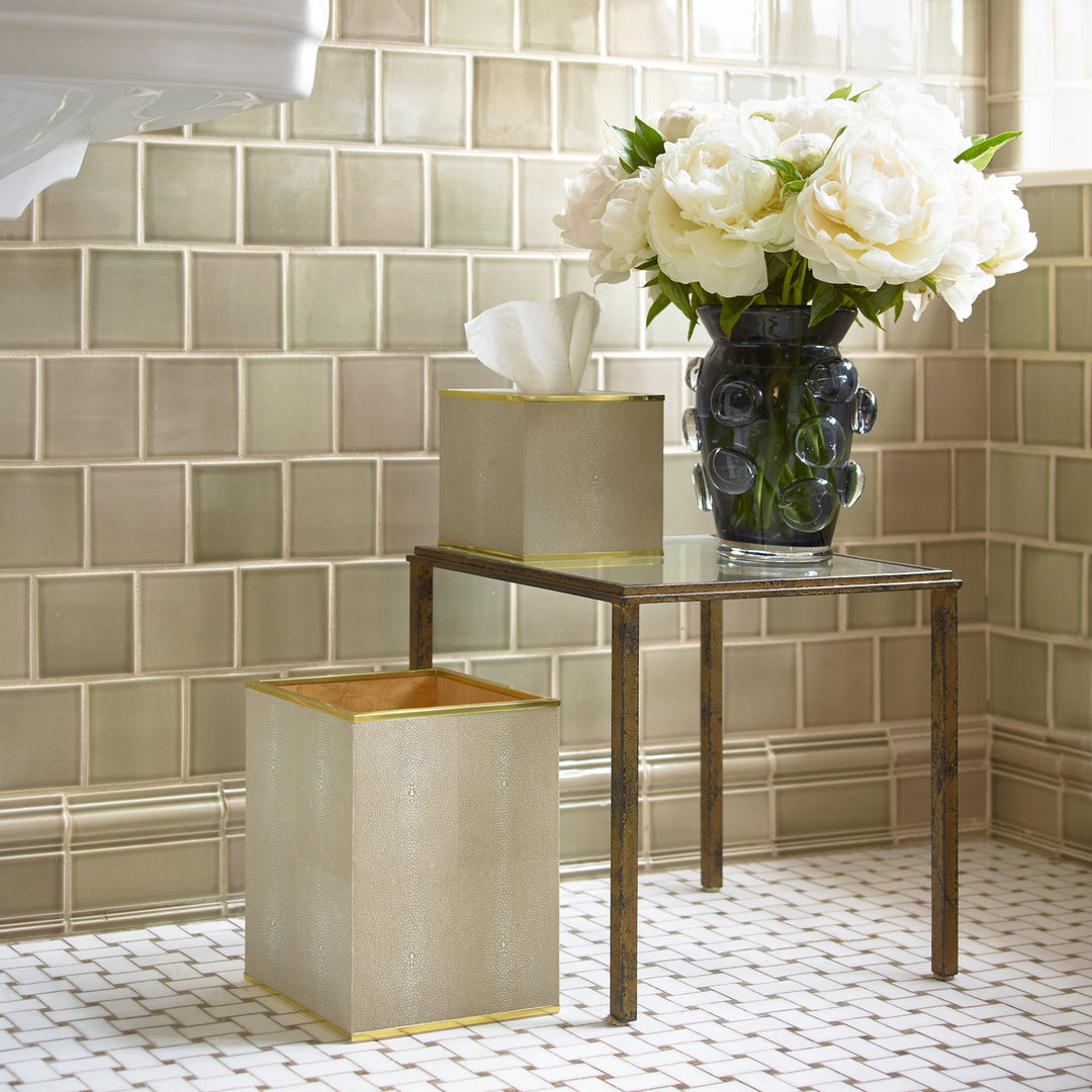 Classic Shagreen Wastebasket - image 2
