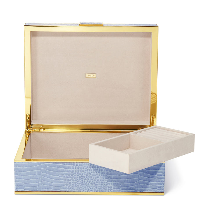 Classic Croc Leather Large Jewelry Box - image 2
