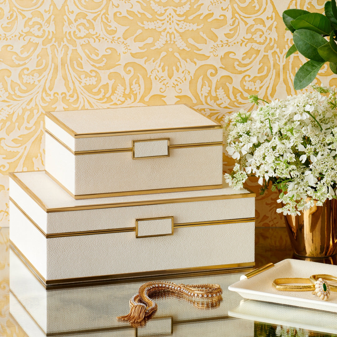 Classic Shagreen Large Jewelry Box - image 2