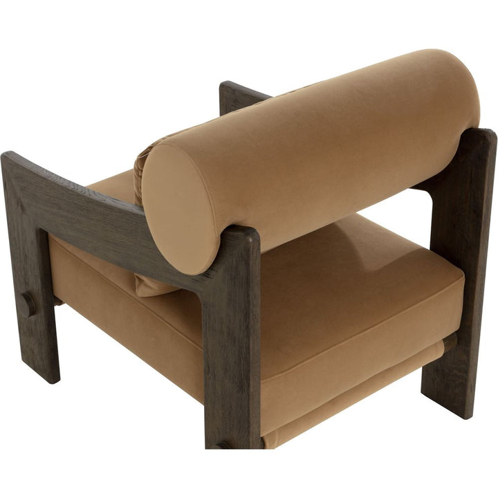 Reizo Lounge Chair - Distressed Brown - Kona Camel