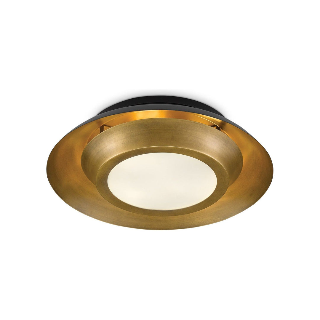 Metaphor Black & Brass Flush Mount