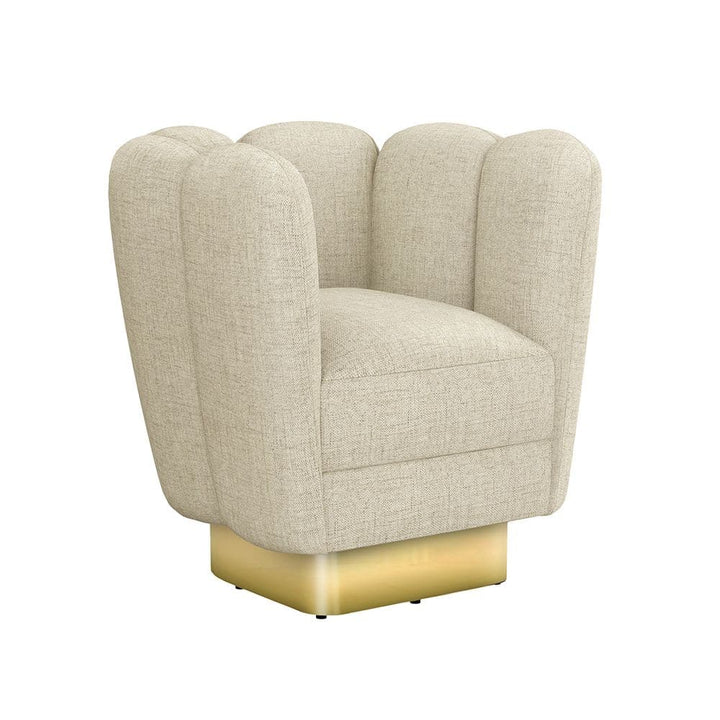 Gallery Swivel Chair-Interlude-INTER-198010-17-Lounge ChairsBluff-Brass-20-France and Son