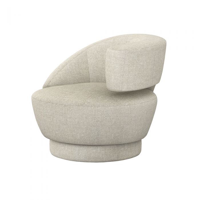 Arabella Swivel Chair-Interlude-INTER-198018-18-Lounge ChairsWheat-Right-40-France and Son