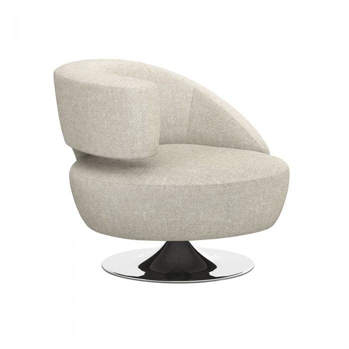 Isabella Swivel Chair-Interlude-INTER-198021-18-Lounge ChairsWheat-Left-19-France and Son