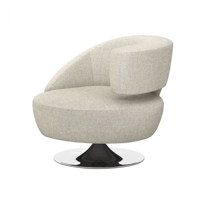Isabella Swivel Chair-Interlude-INTER-198022-18-Lounge ChairsWheat-Right-22-France and Son