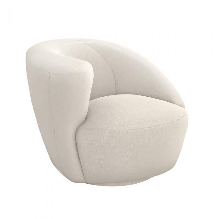 Carlisle Swivel Chair-Interlude-INTER-198058-1-Lounge ChairsPearl-Left-29-France and Son